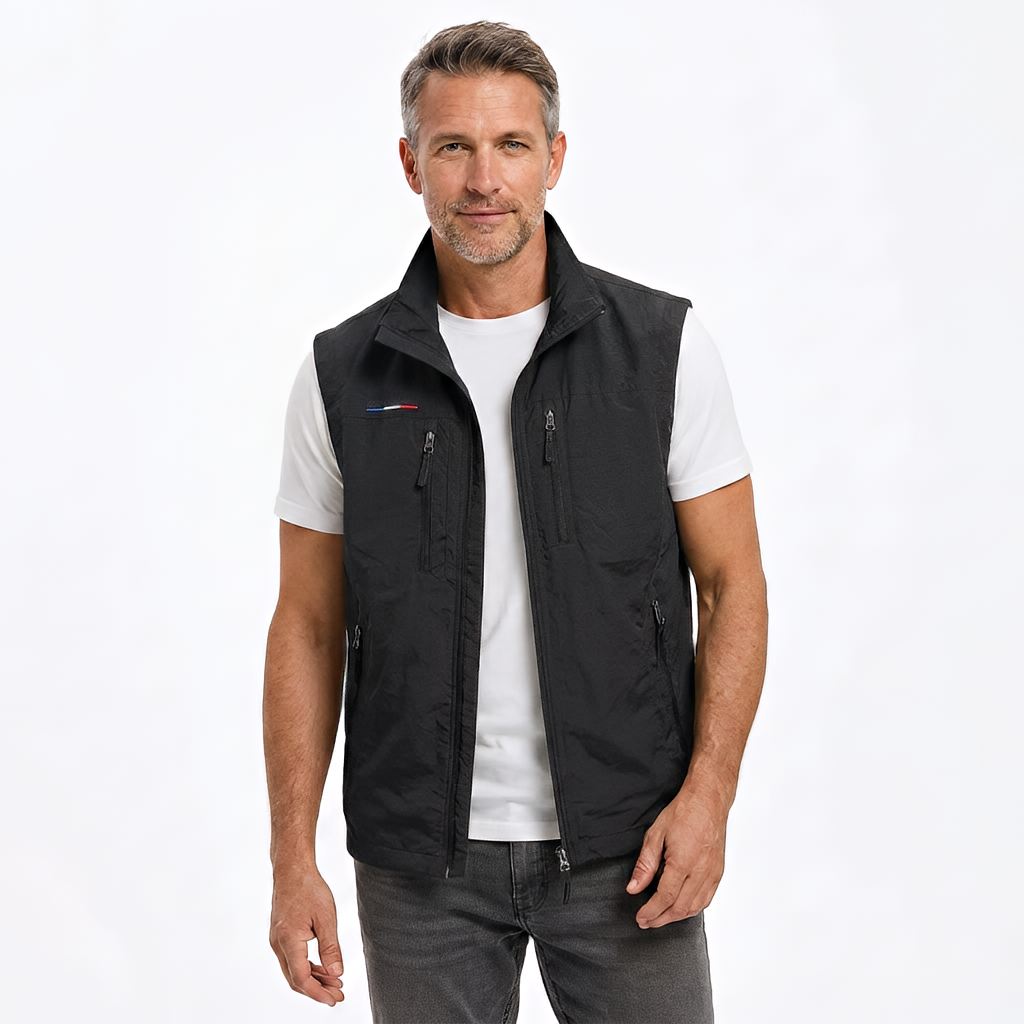 Utility Gilet Vest with Multiple Zip Pockets