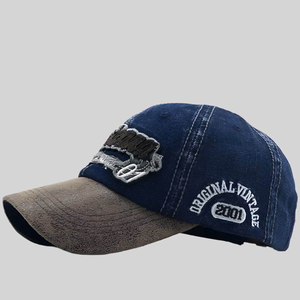 Washed Baseball Cap with Contrast Brim