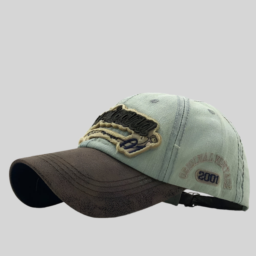 Washed Baseball Cap with Contrast Brim