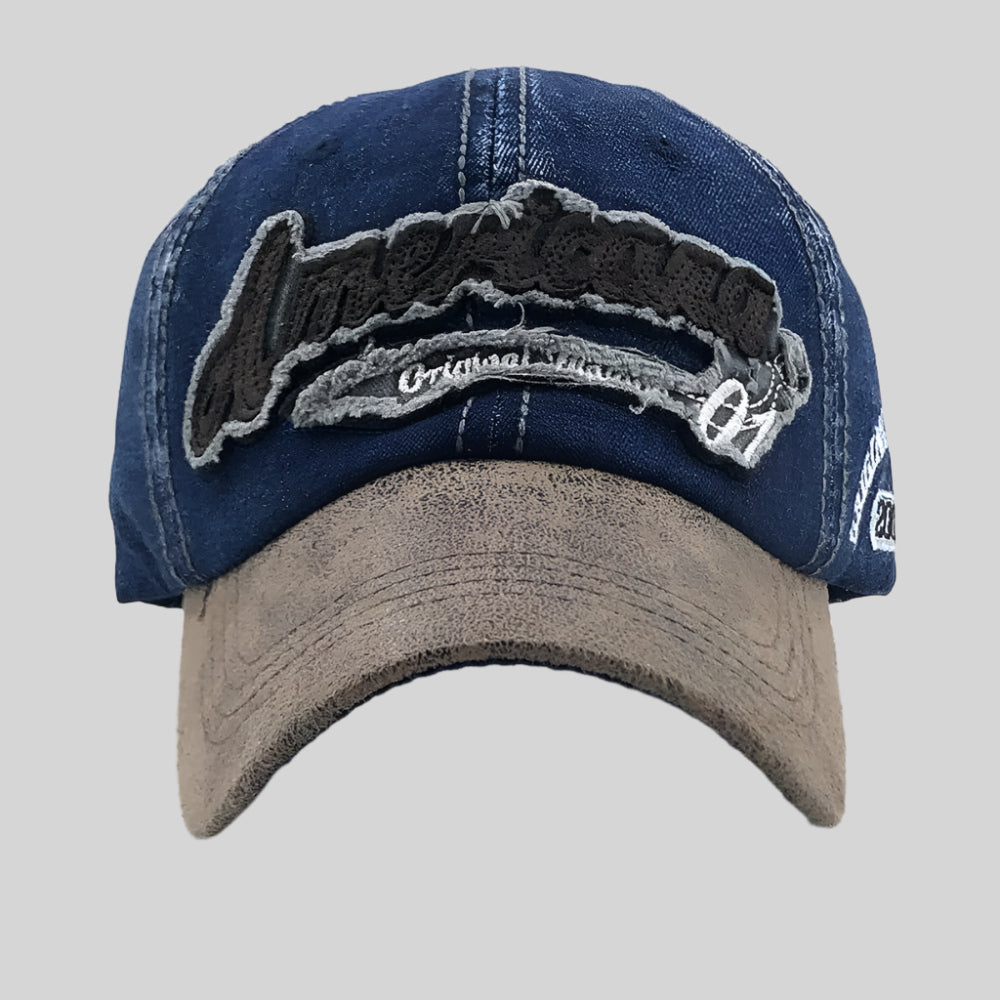 Washed Baseball Cap with Contrast Brim