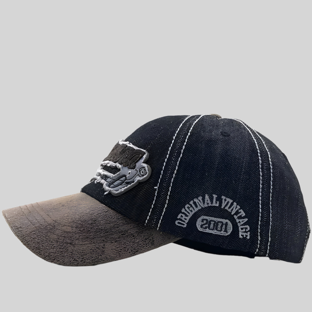 Washed Baseball Cap with Contrast Brim