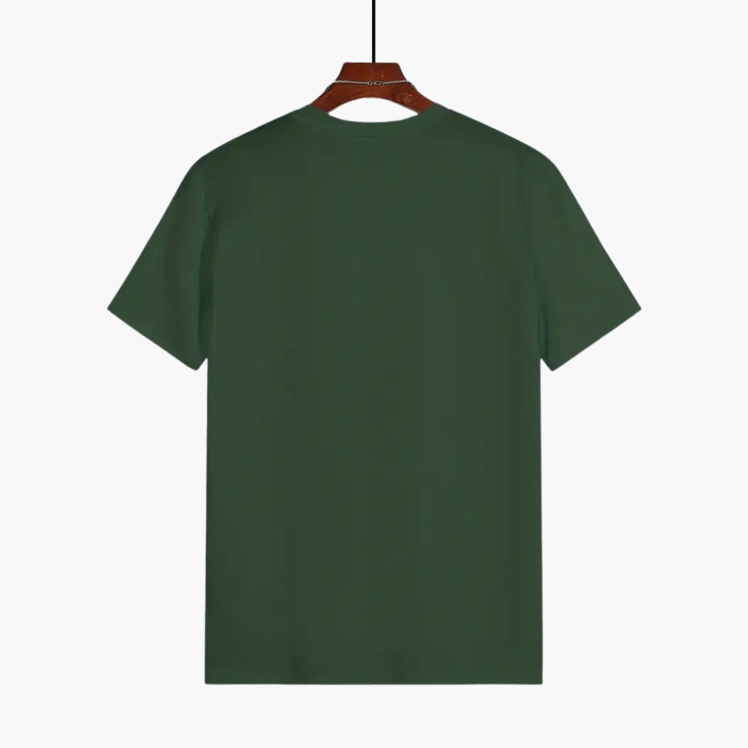 Men's Crew Neck T-Shirt with Curved Hem