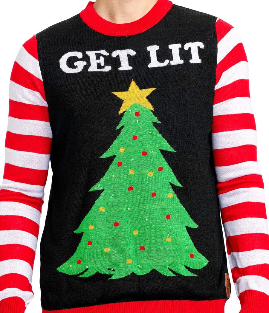 Men's Light-Up Christmas Sweater | Battery-Powered LED Tree