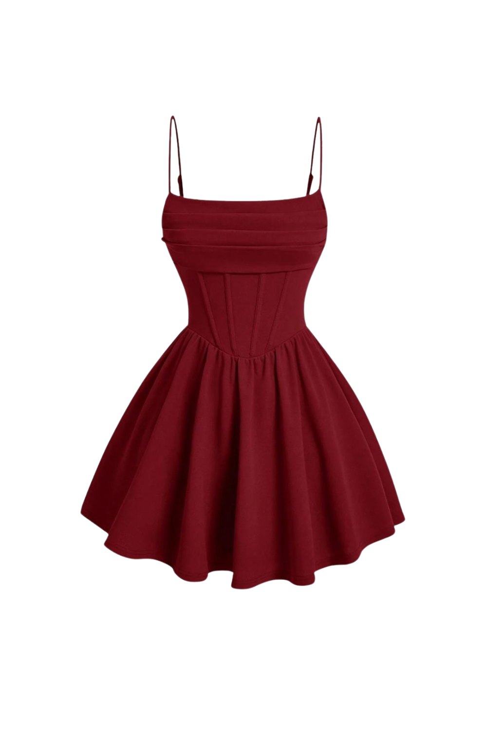 Corset Mini Dress with Fit-and-Flare Skirt