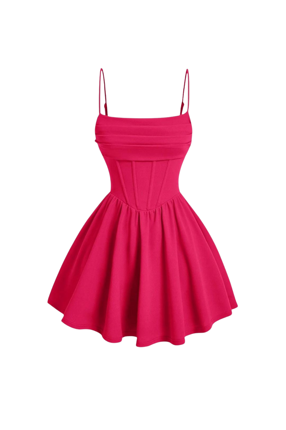 Corset Mini Dress with Fit-and-Flare Skirt