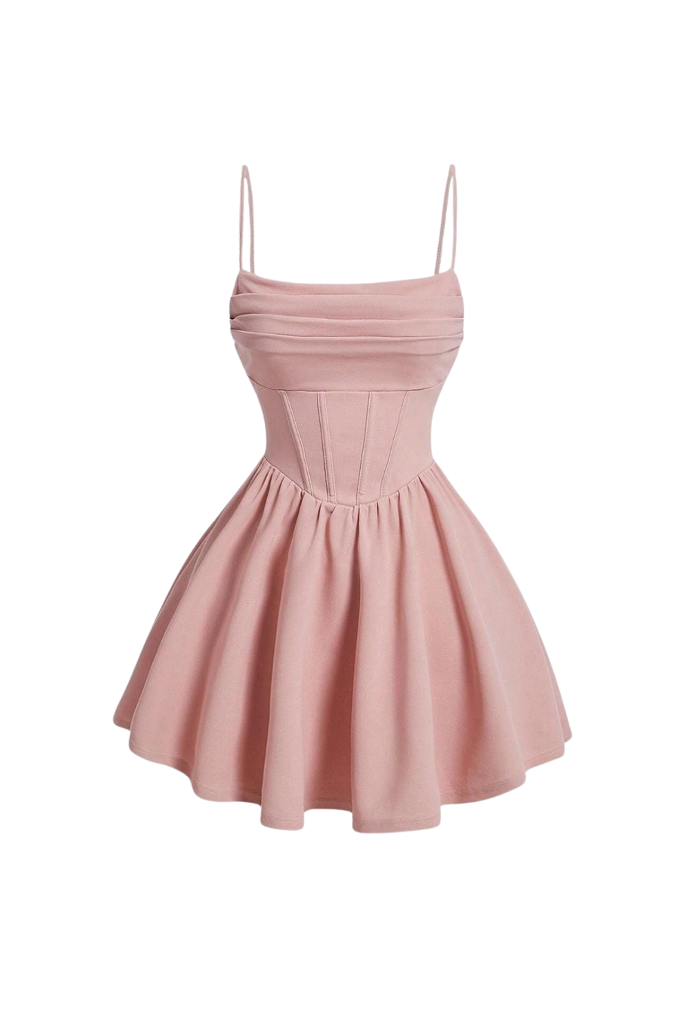Corset Mini Dress with Fit-and-Flare Skirt