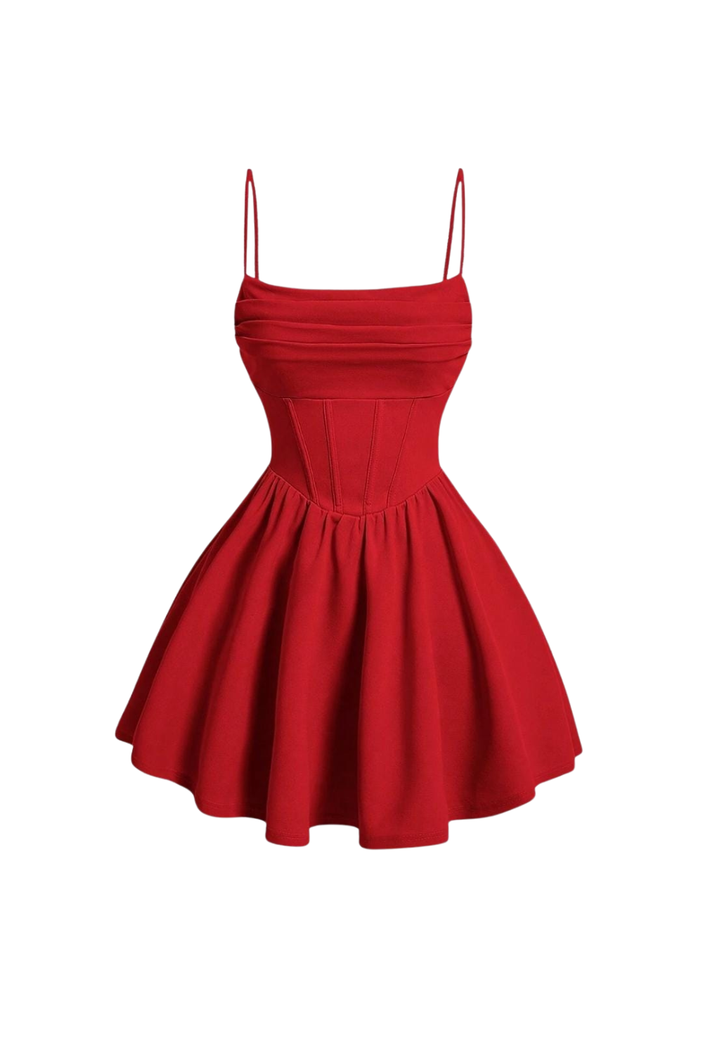 Corset Mini Dress with Fit-and-Flare Skirt