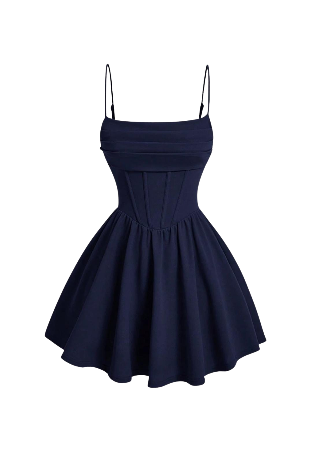 Corset Mini Dress with Fit-and-Flare Skirt