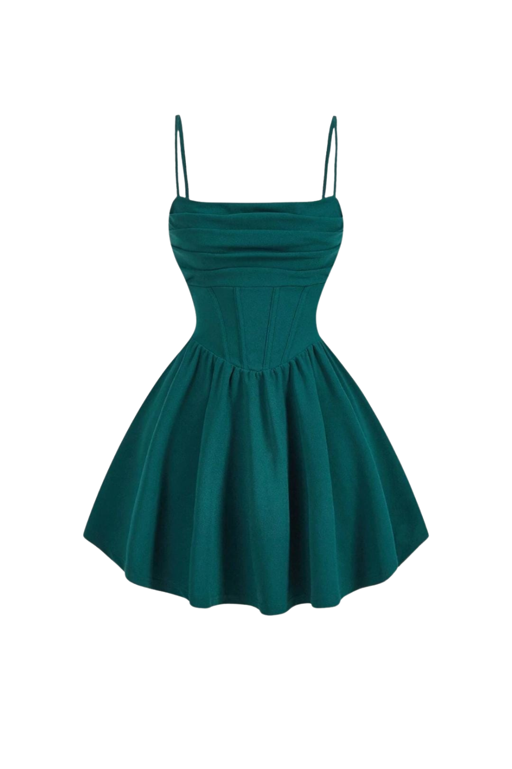 Corset Mini Dress with Fit-and-Flare Skirt