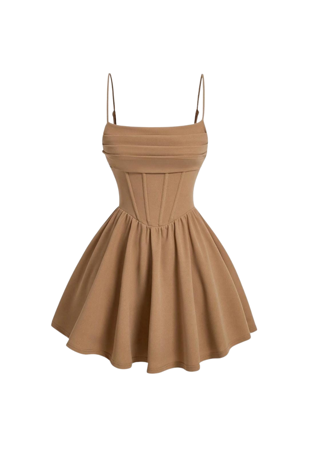 Corset Mini Dress with Fit-and-Flare Skirt