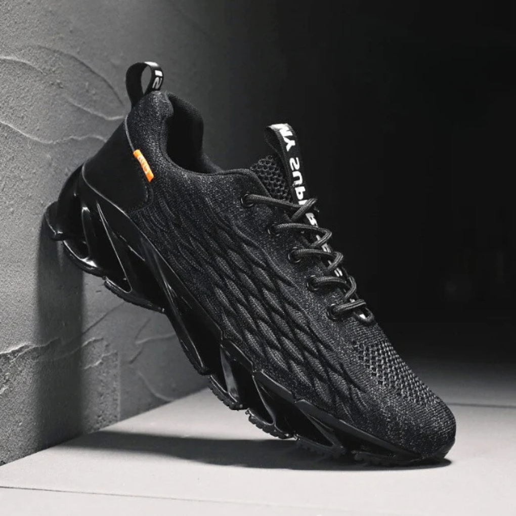 Men’s Mesh Running Trainers with Shock-Absorbing Sole