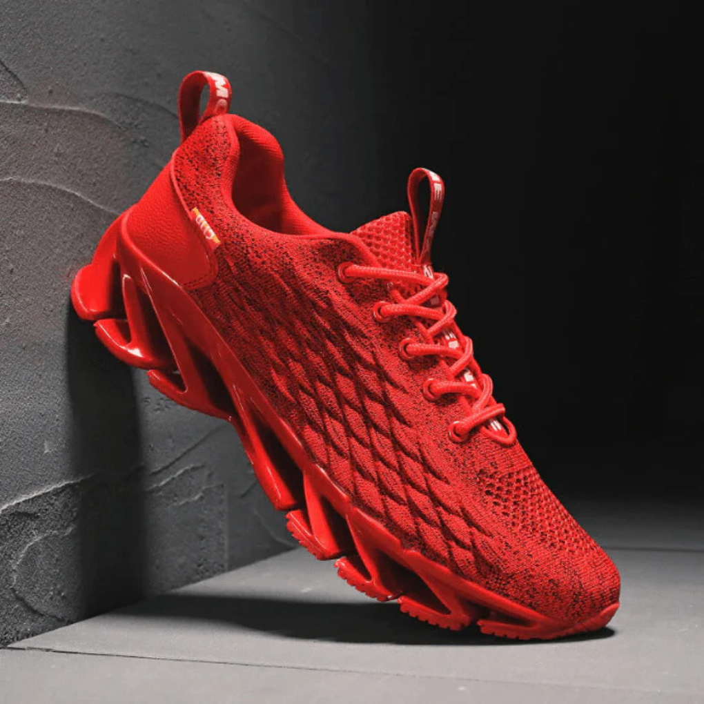 Men’s Mesh Running Trainers with Shock-Absorbing Sole
