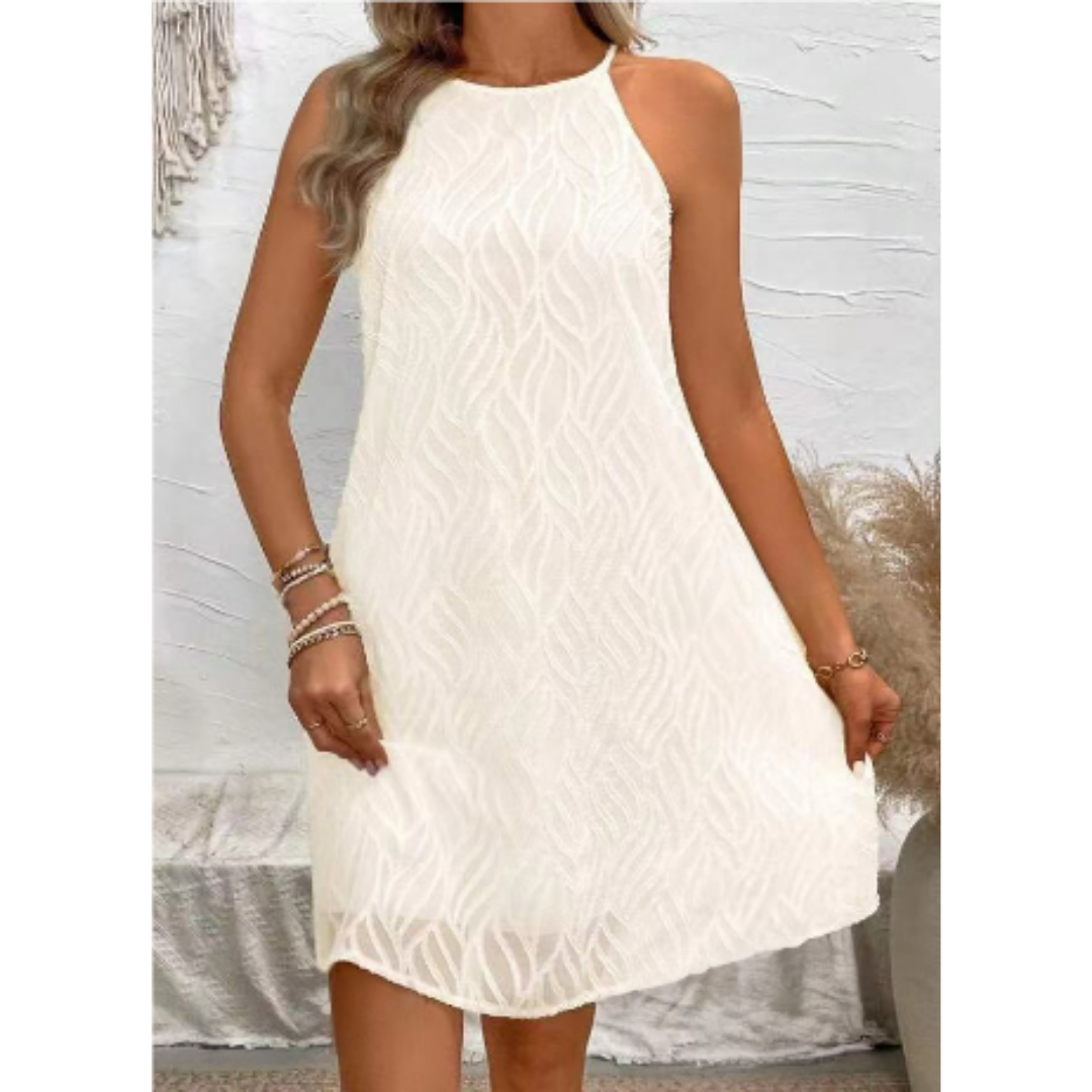 Women's Textured Halter Shift Dress