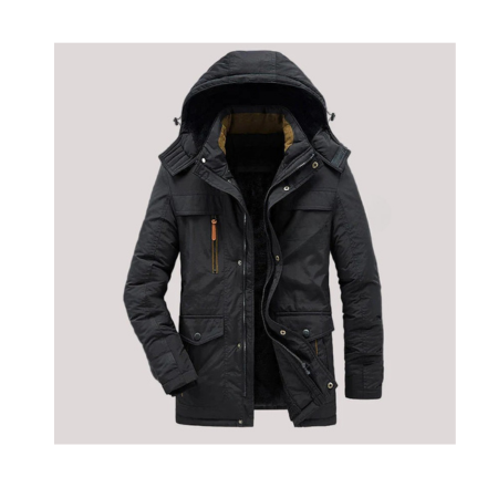 Men's Hooded Winter Jacket | Windproof Insulated Coat