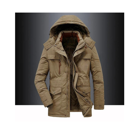 Men's Hooded Winter Jacket | Windproof Insulated Coat