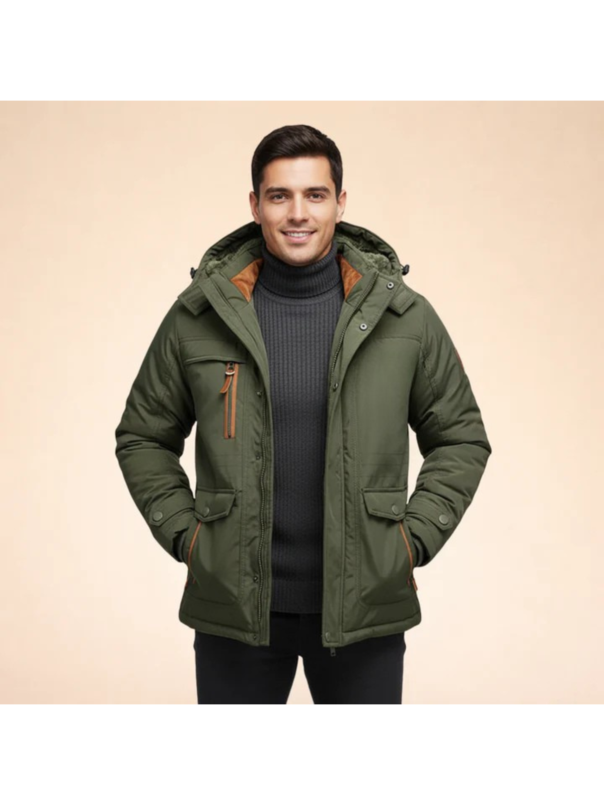Men's Waterproof Winter Jacket | Insulated Hooded Parka