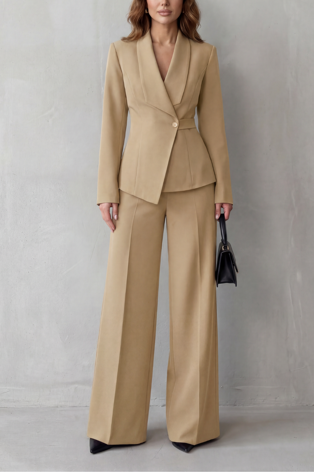 Women’s Tailored Blazer & Wide Leg Trouser Suit Set