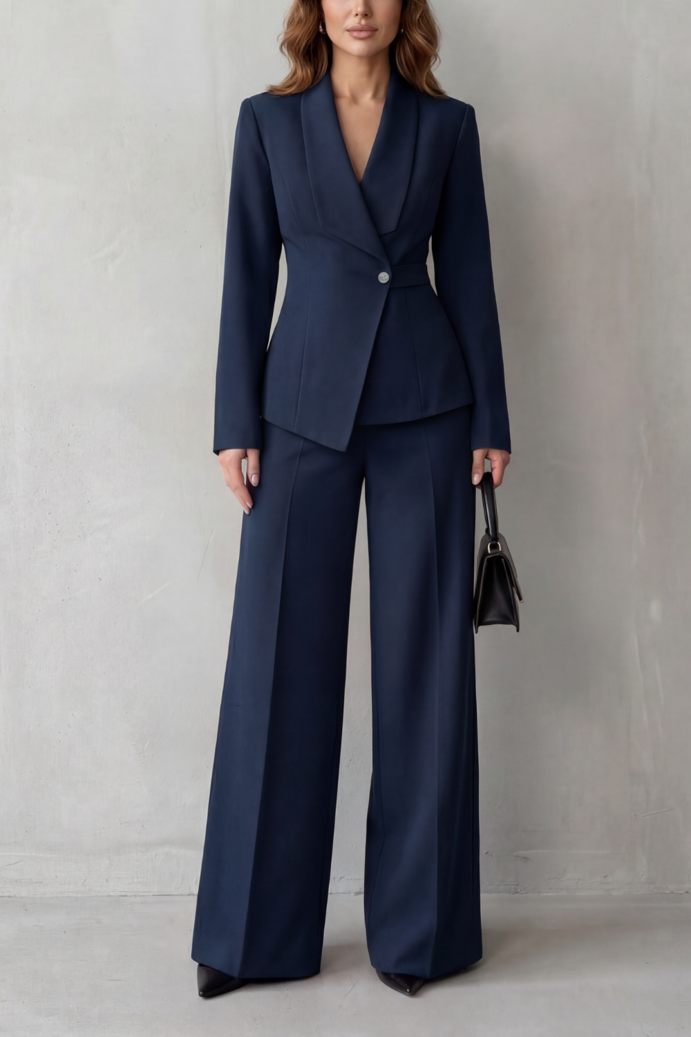 Women’s Tailored Blazer & Wide Leg Trouser Suit Set