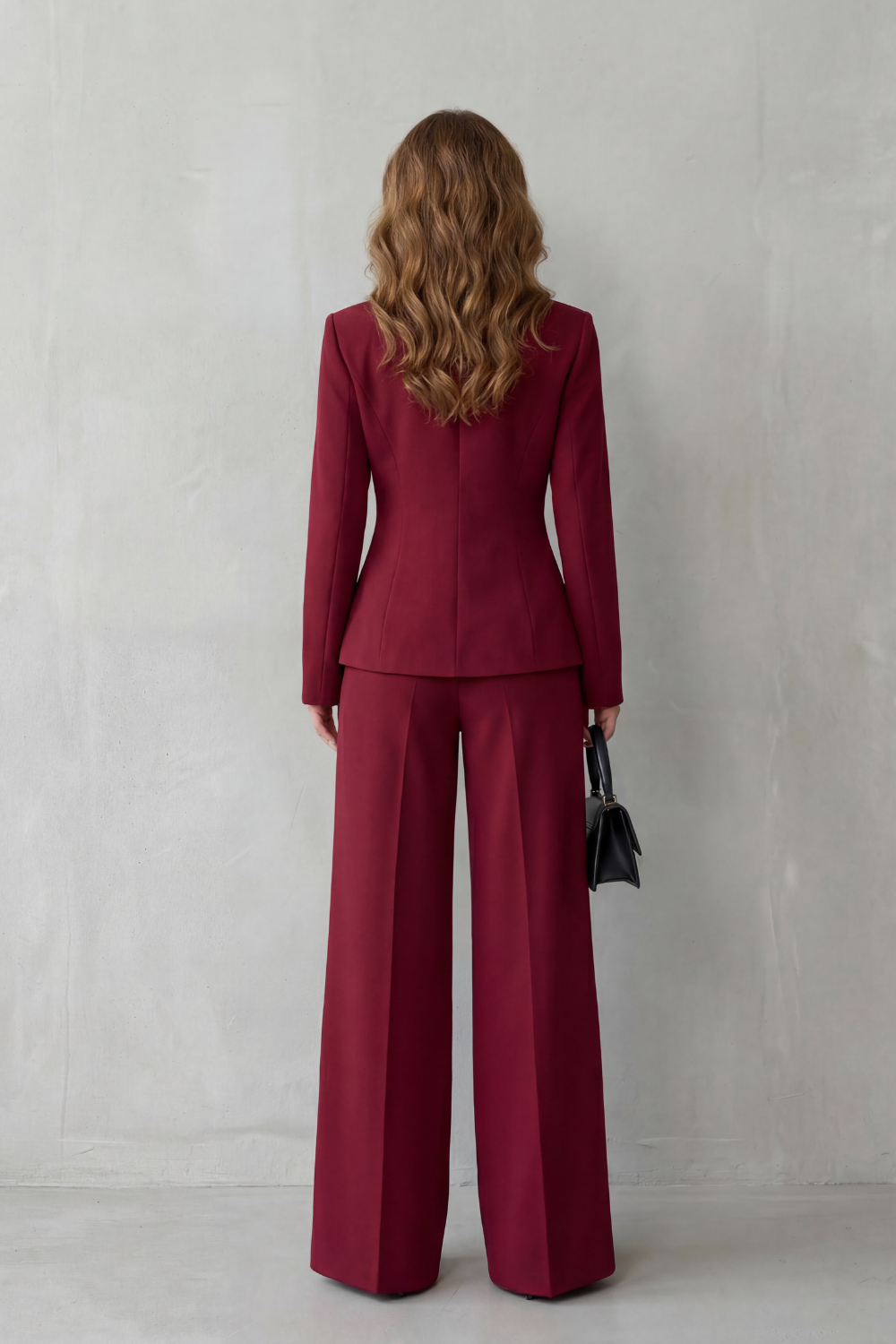 Women’s Tailored Blazer & Wide Leg Trouser Suit Set