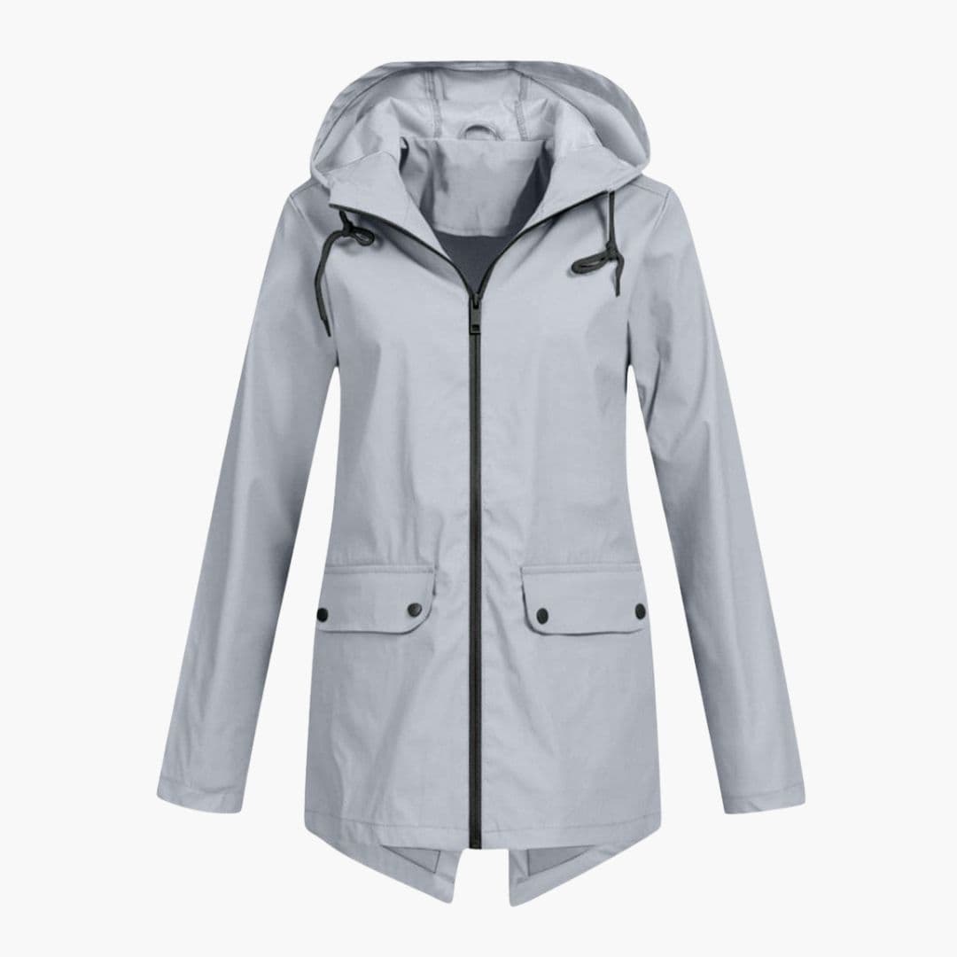 Hooded Zip Jacket with Drawstring Hood