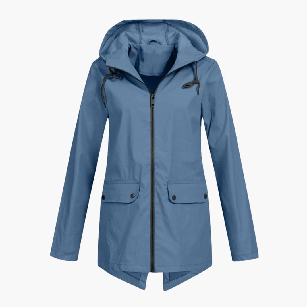 Hooded Zip Jacket with Drawstring Hood