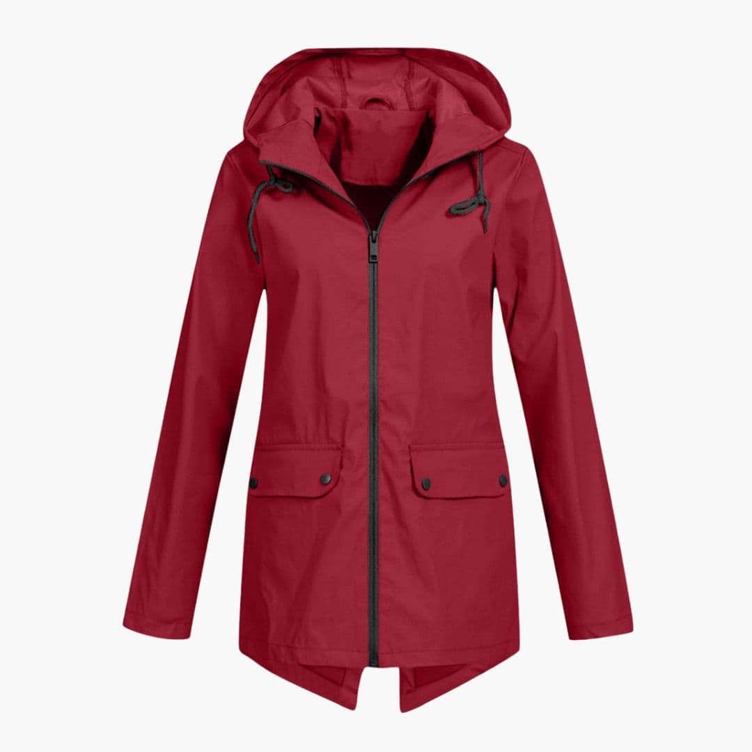 Hooded Zip Jacket with Drawstring Hood