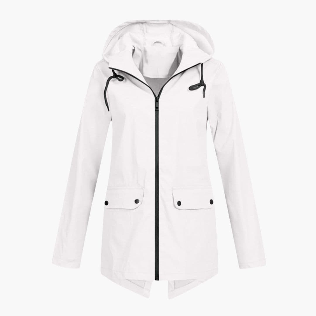 Hooded Zip Jacket with Drawstring Hood