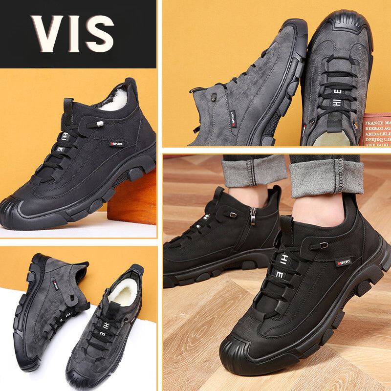 High-Top Ankle Boots with Reinforced Toe Cap
