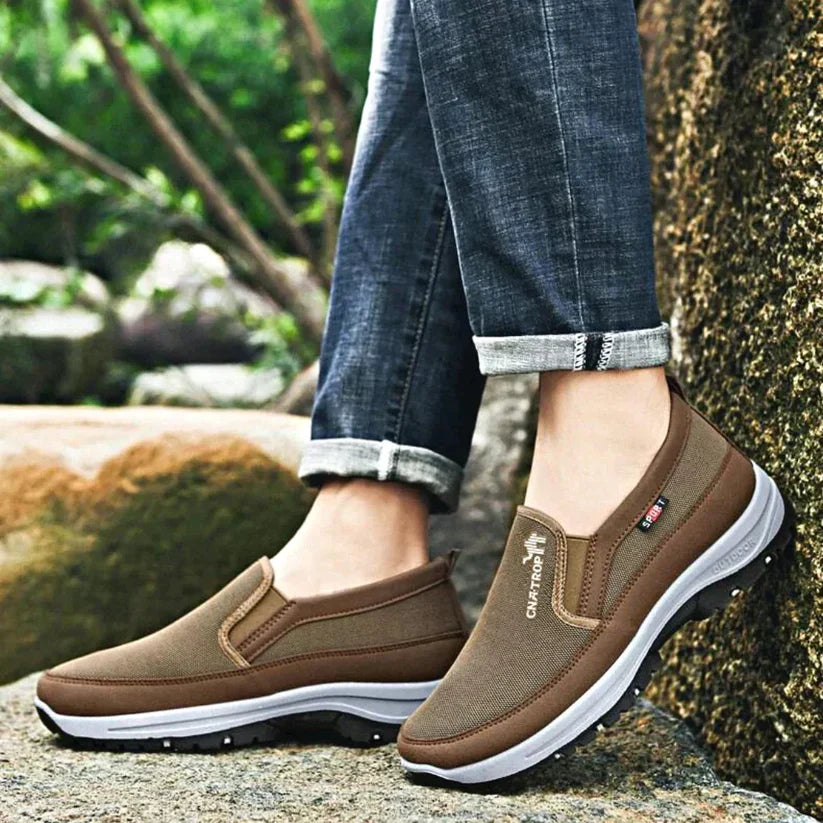 Men’s Slip-On Walking Shoes with Grip Sole