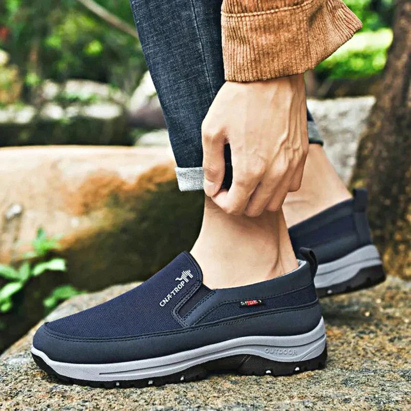 Men’s Slip-On Walking Shoes with Grip Sole
