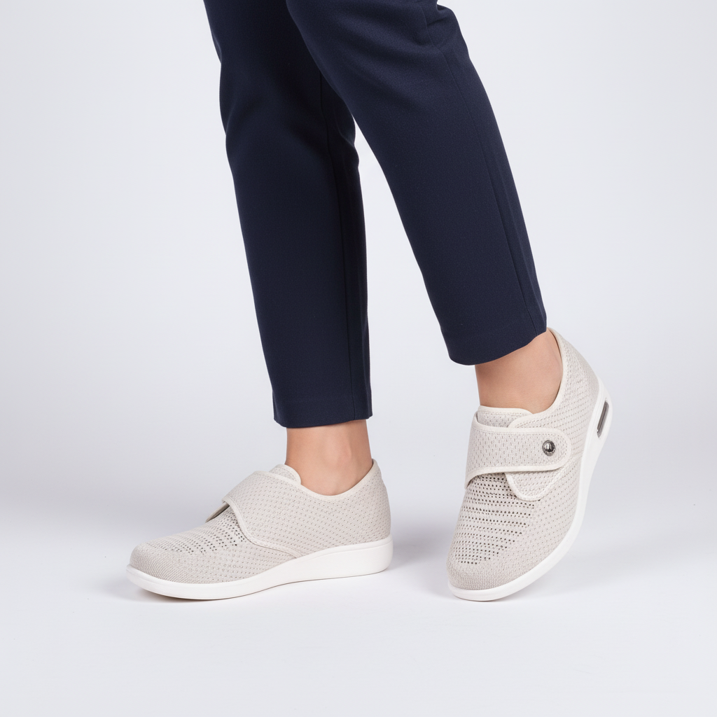 Mesh Walking Shoes with Hook-and-Loop Strap