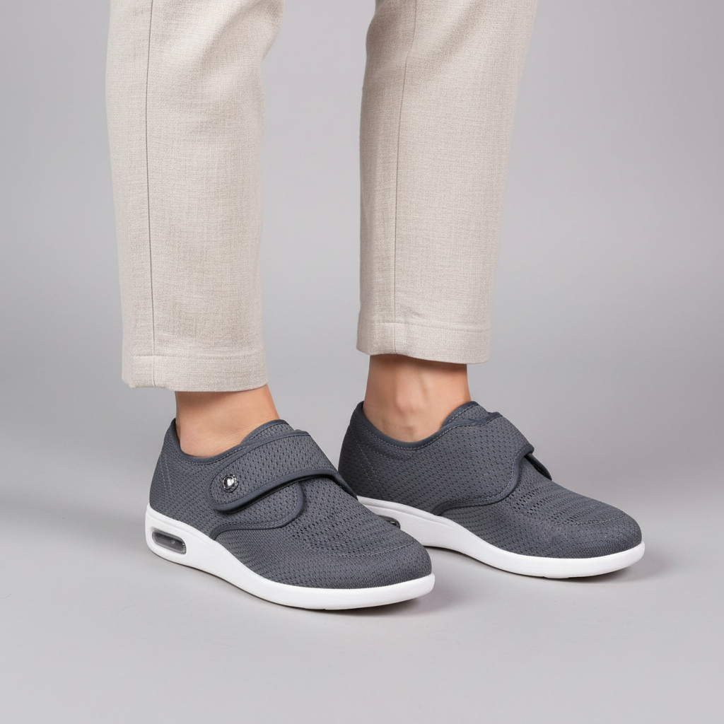 Mesh Walking Shoes with Hook-and-Loop Strap