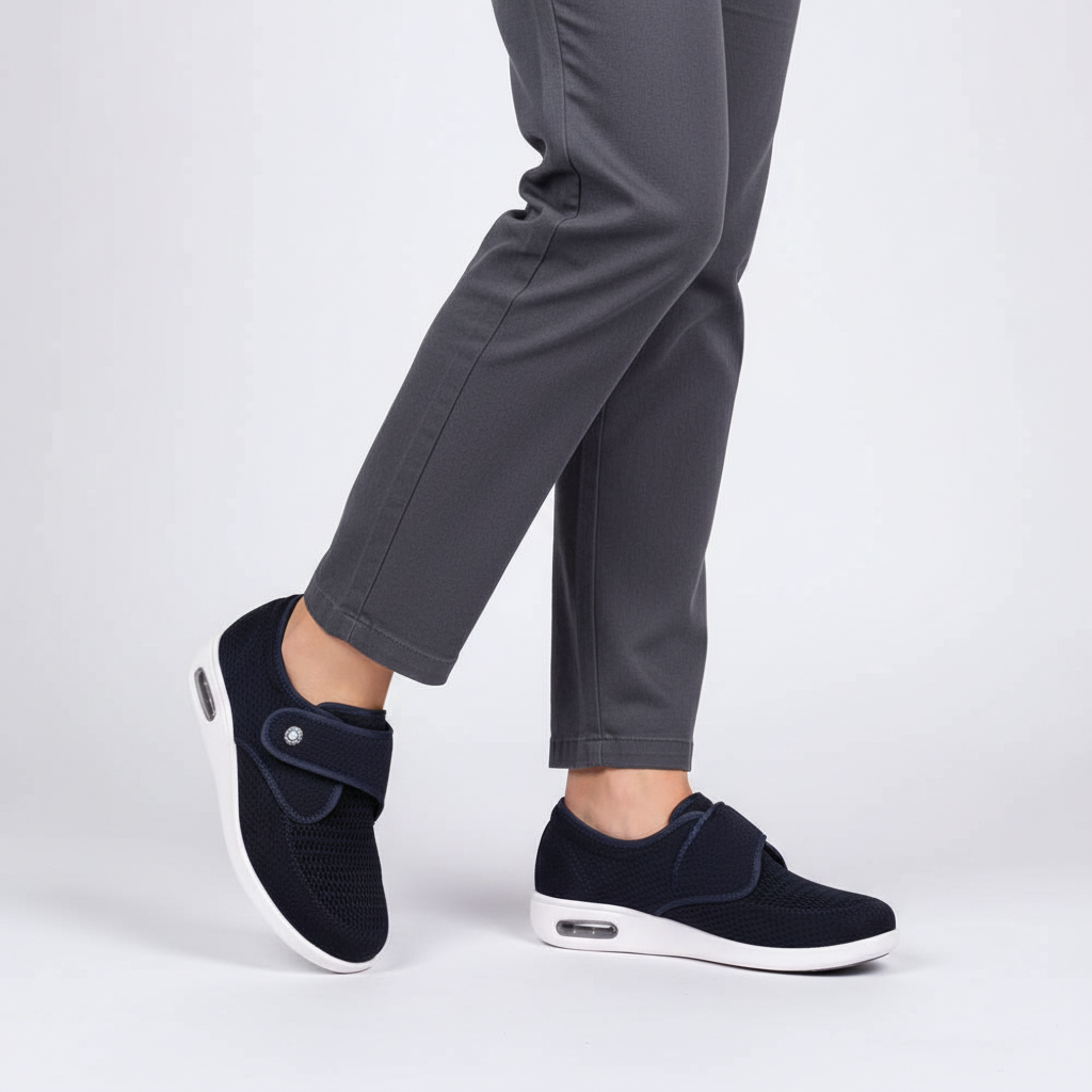 Mesh Walking Shoes with Hook-and-Loop Strap