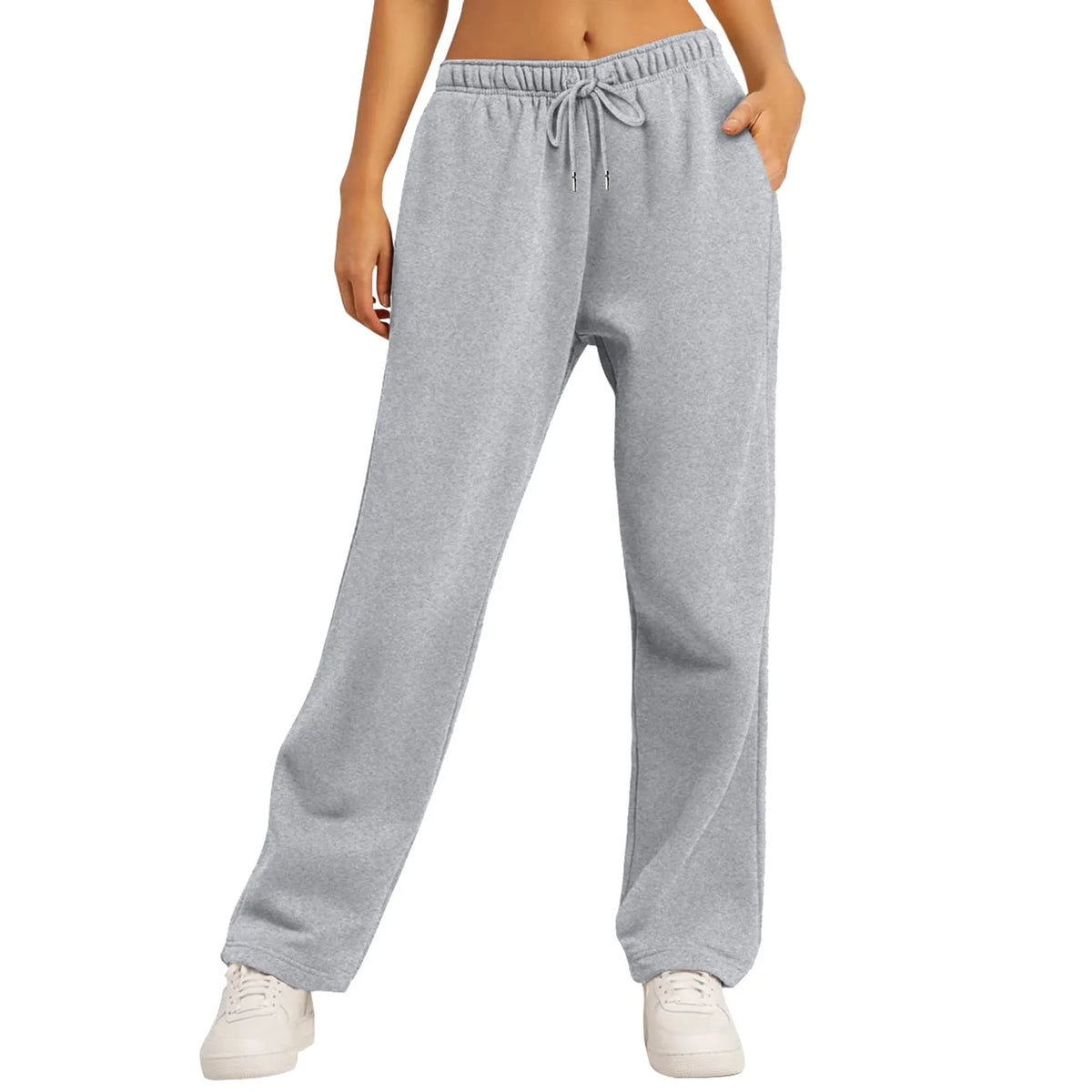 Pantalon large en lin pour femme | Pantalon décontracté taille haute