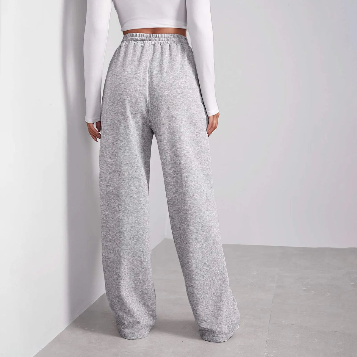 Pantalon large en lin pour femme | Pantalon décontracté taille haute