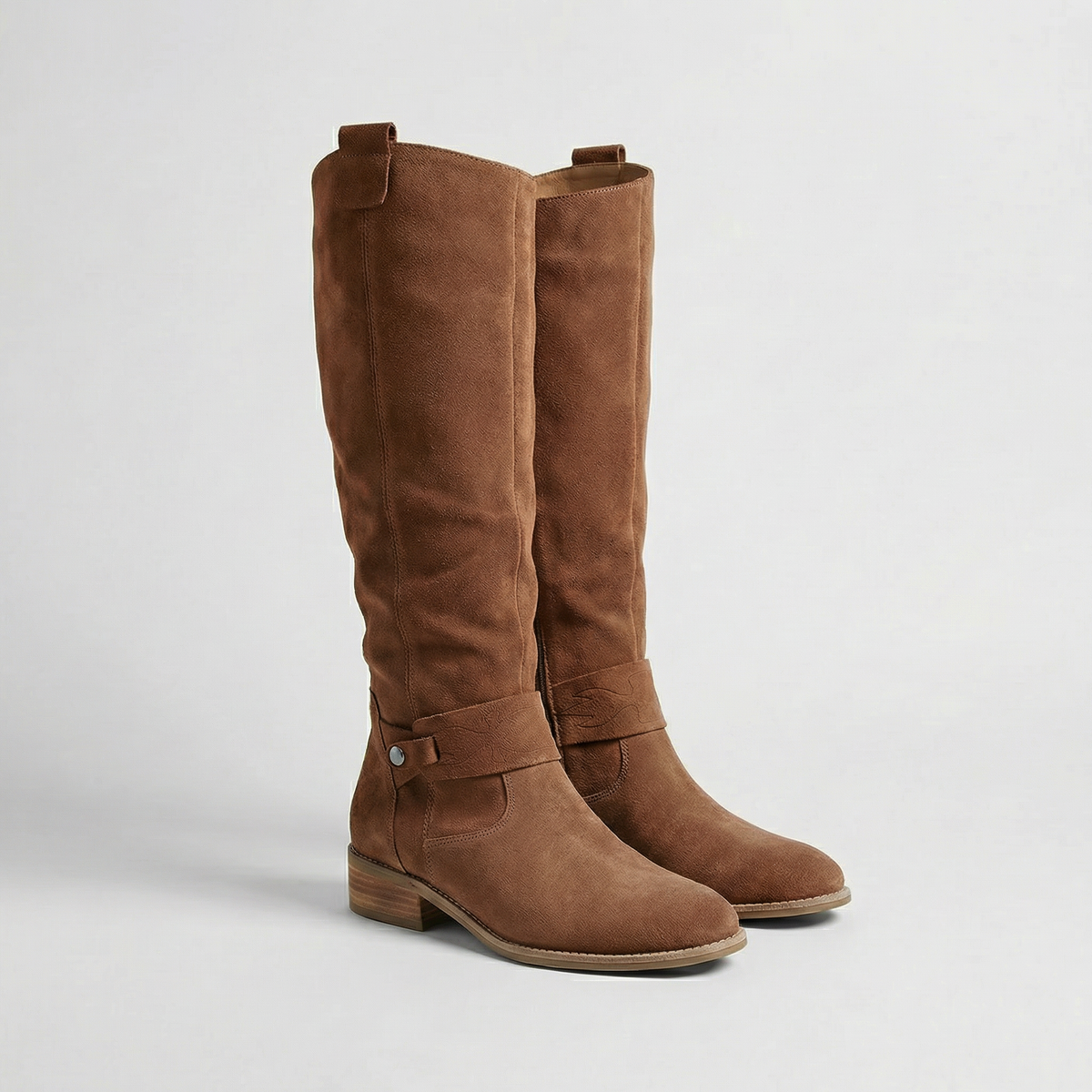 Women's Knee High Slouch Boots | Soft Suede Look