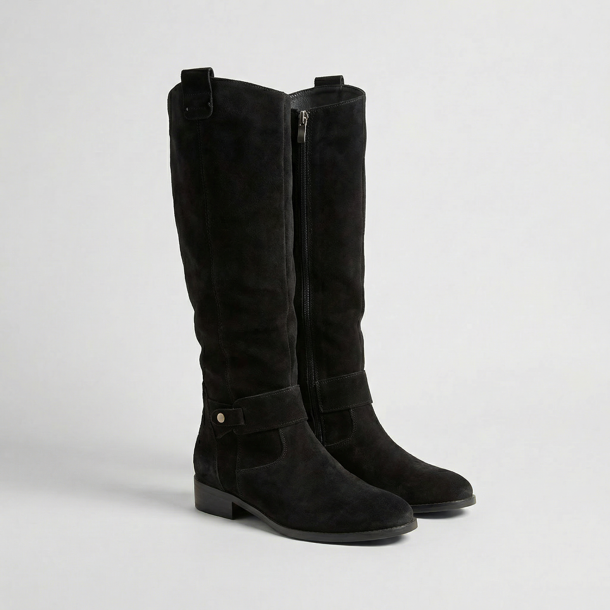 Women's Knee High Slouch Boots | Soft Suede Look
