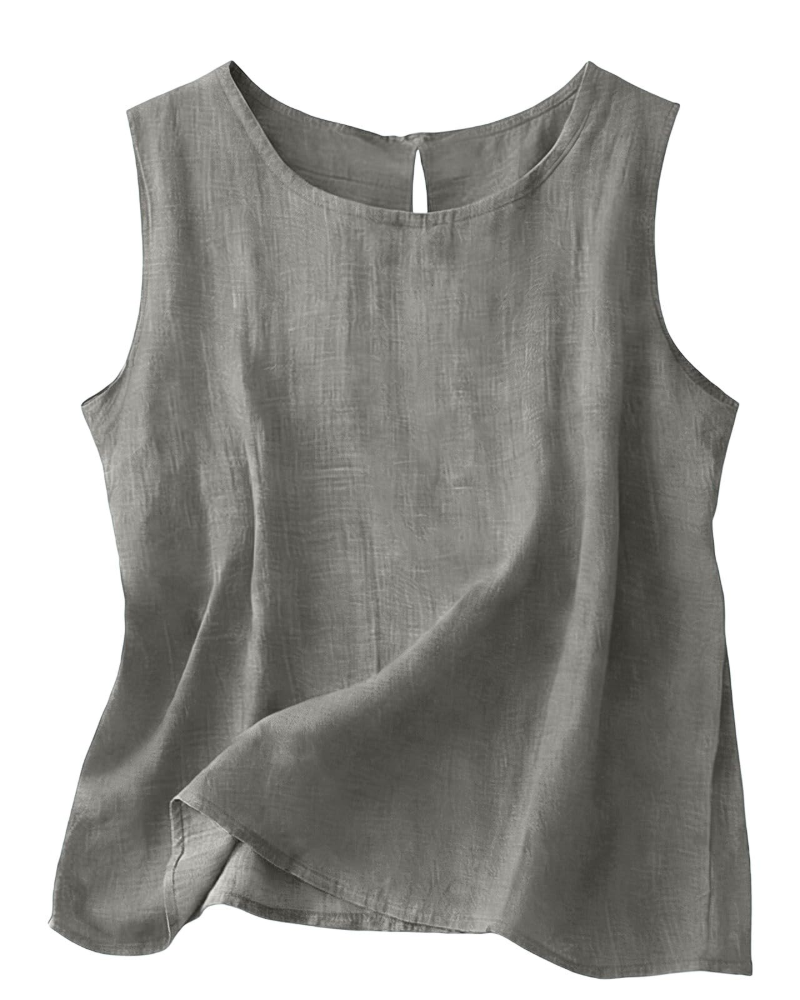 Women's Linen Blend Sleeveless Summer Top
