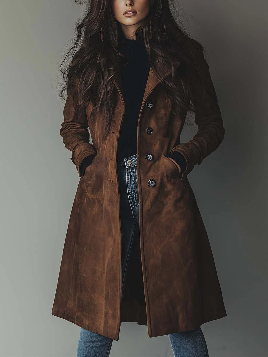 Women’s Longline Single-Breasted Tailored Coat