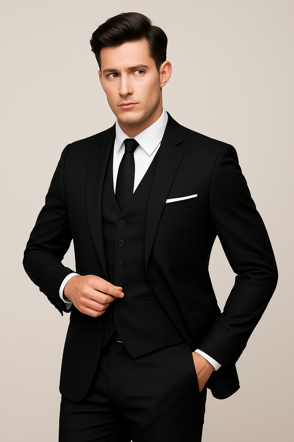 Men's Slim Fit Three-Piece Suit