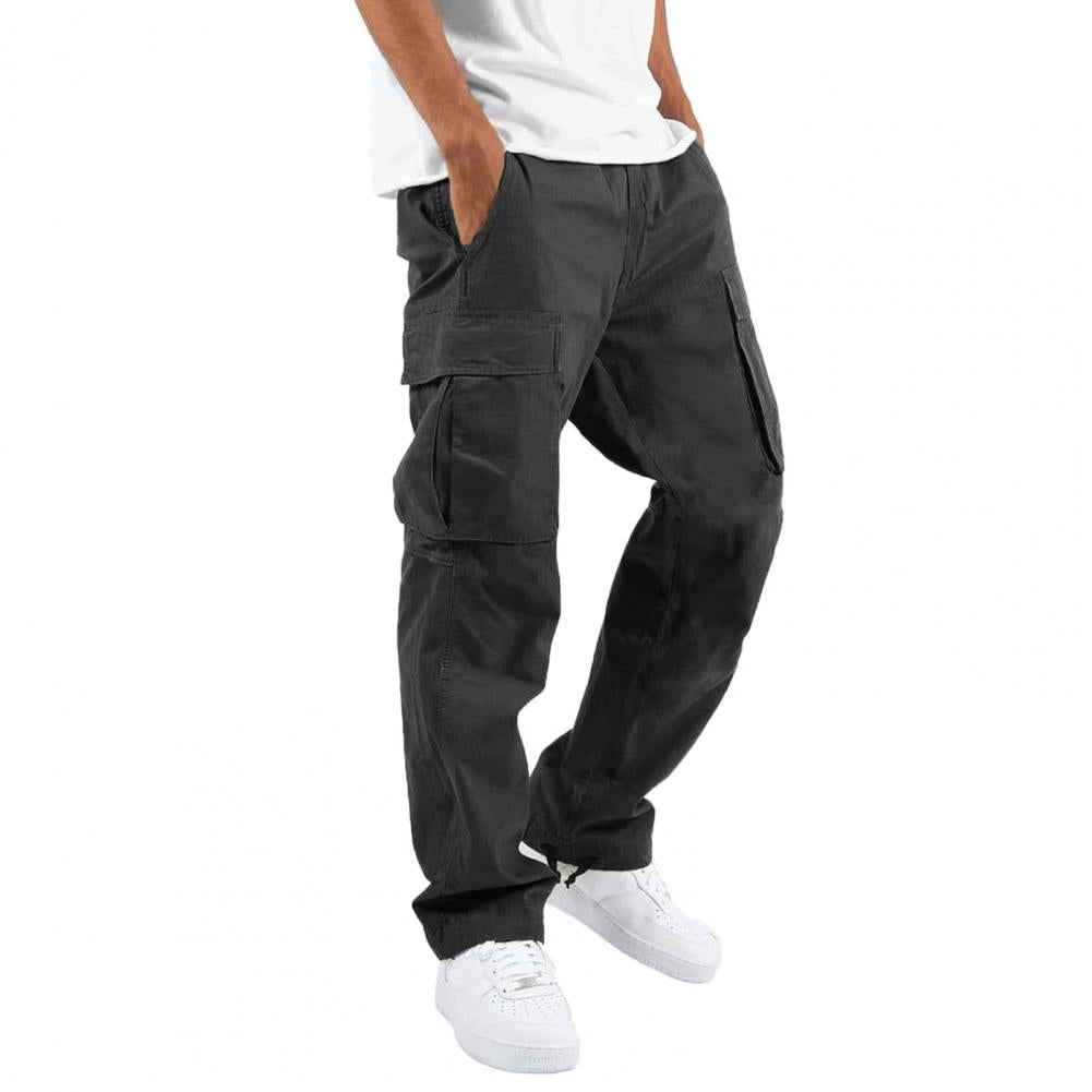 Wide Leg Cargo Trousers with Side Pockets