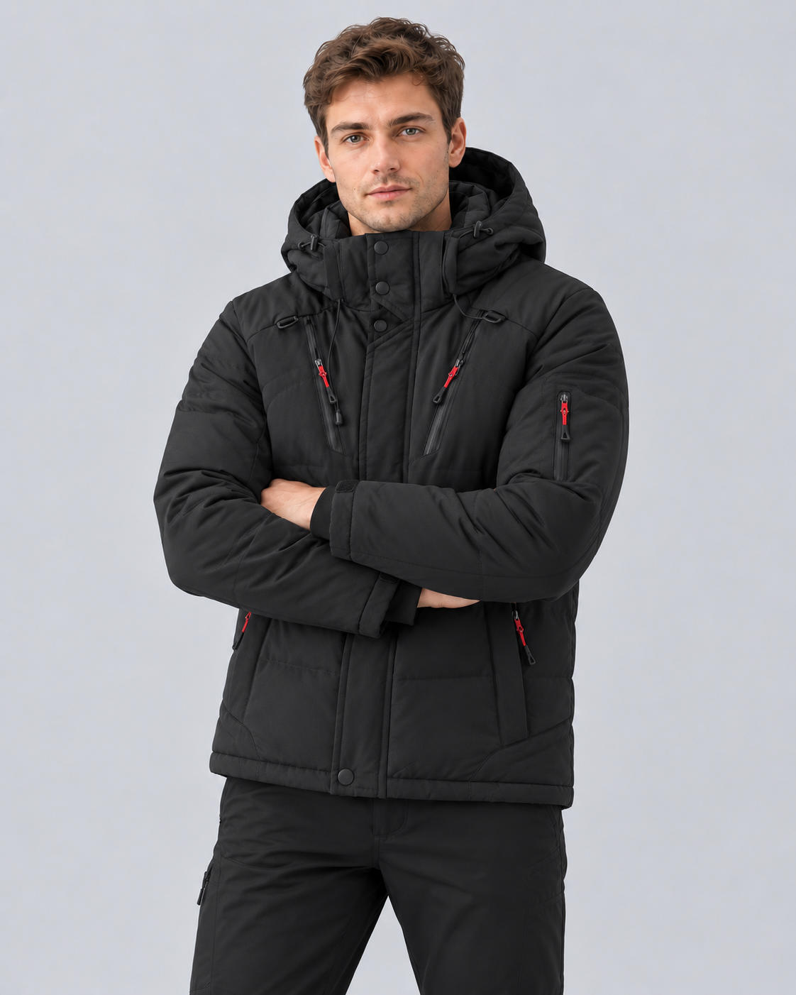 Men's Insulated Puffer Jacket with Hood