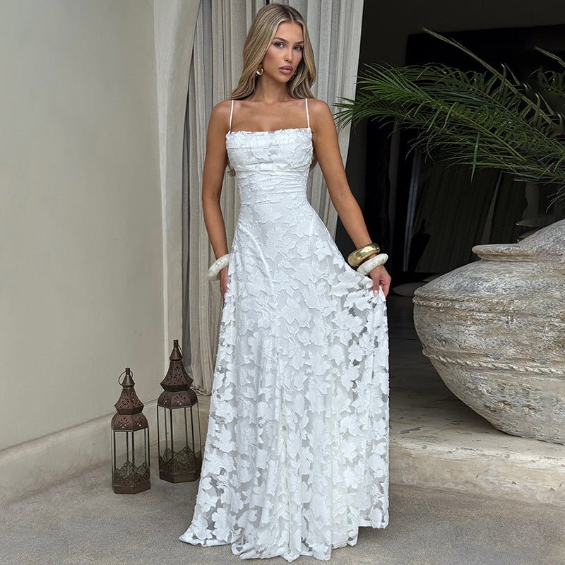 Lace Evening Dress with Ruched Bodice and Side Slit