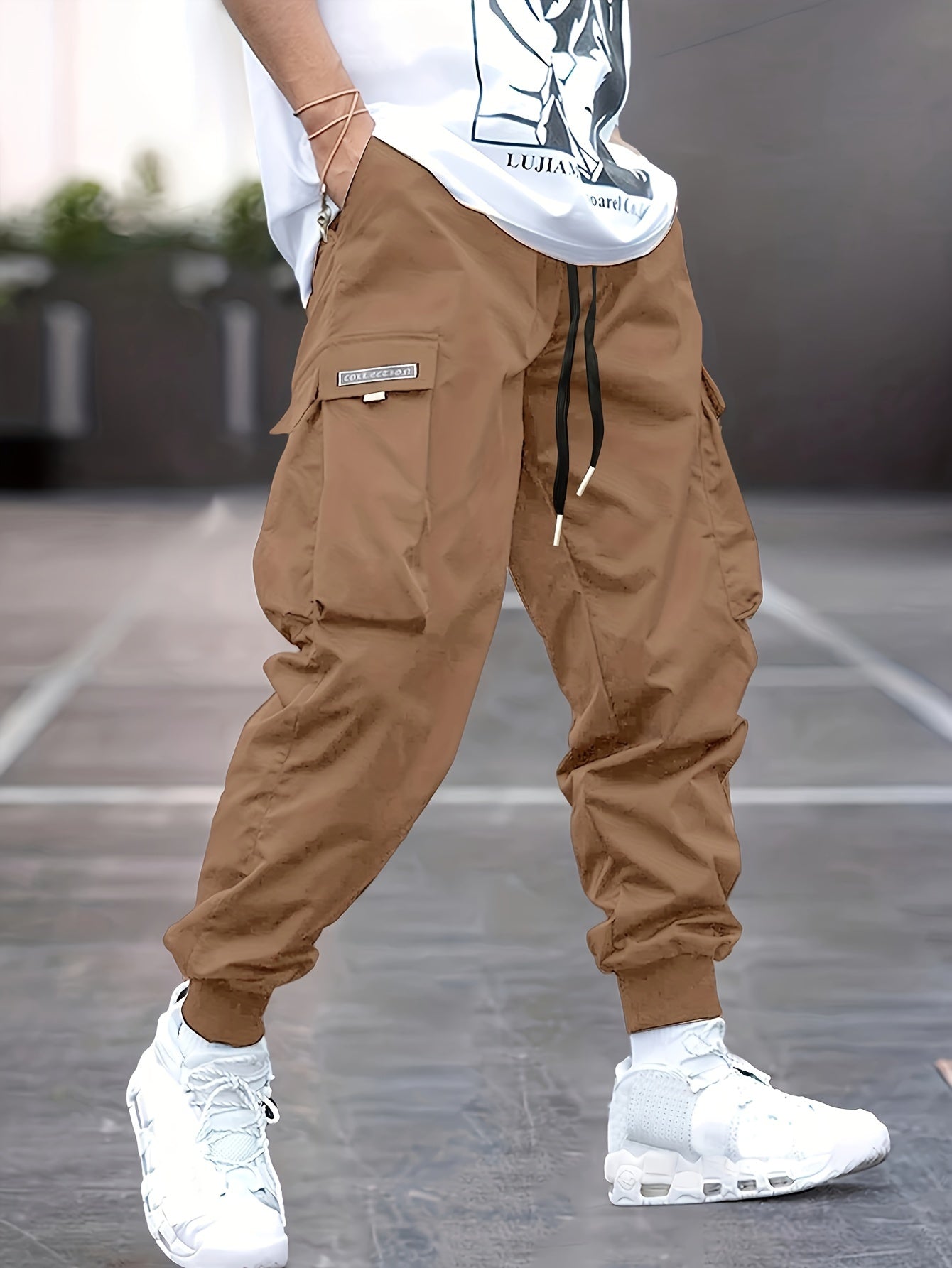 Jogger Cargo Trousers with Elastic Cuffs