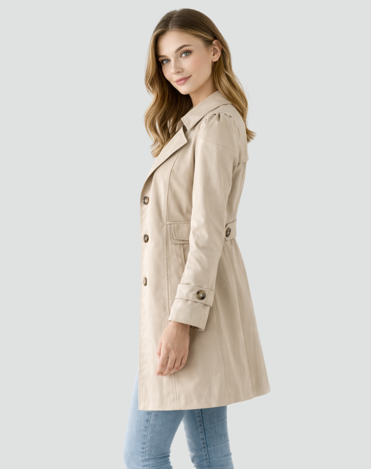Trench-coat léger pour femme | Veste à revers classique