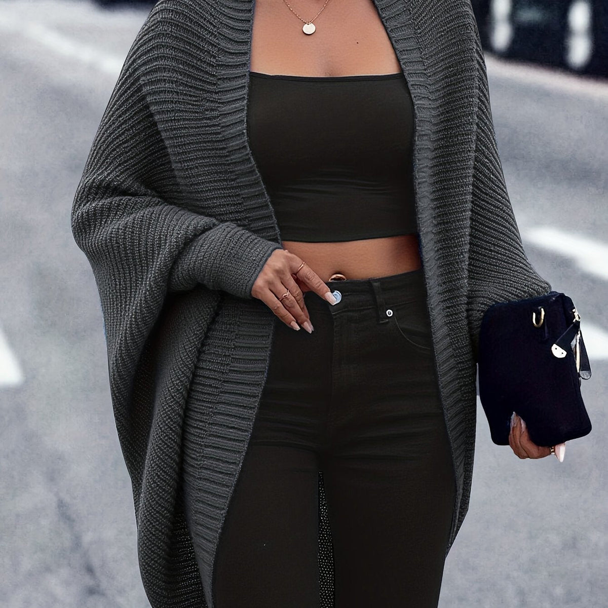 Women's Longline Cardigan | Open Front Knit Layer