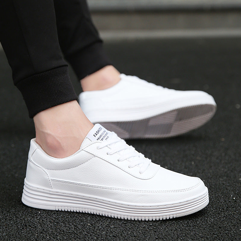 Men's White Lace-Up Trainers | Chunky Sole Sneakers