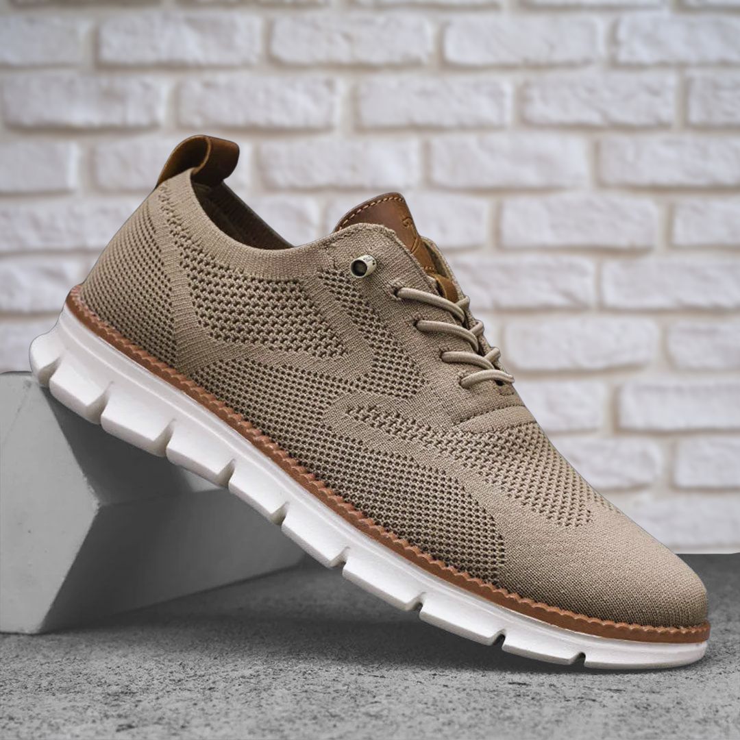 Men's Knit Trainers with Breathable Mesh Upper