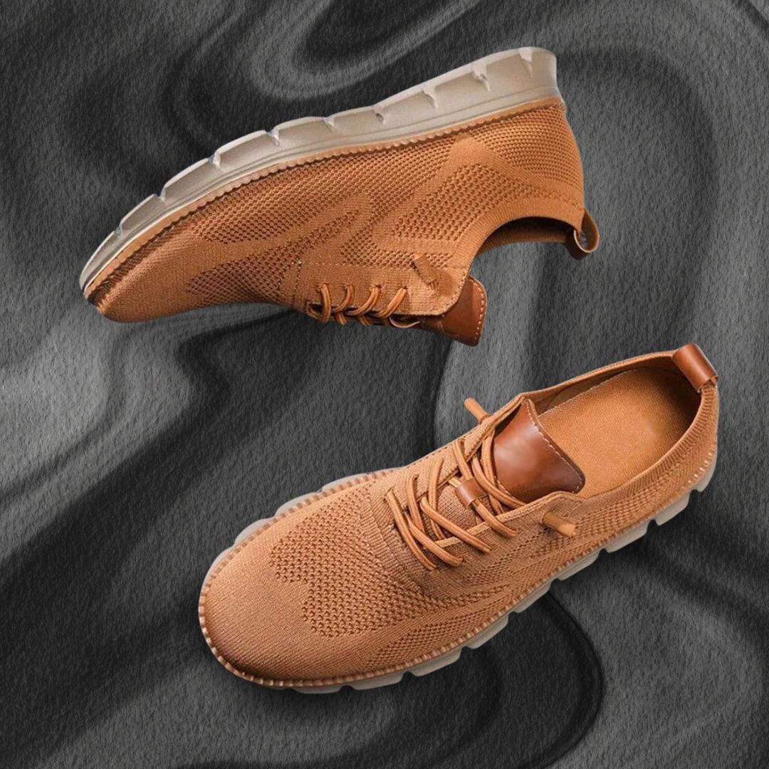 Men's Knit Trainers with Breathable Mesh Upper