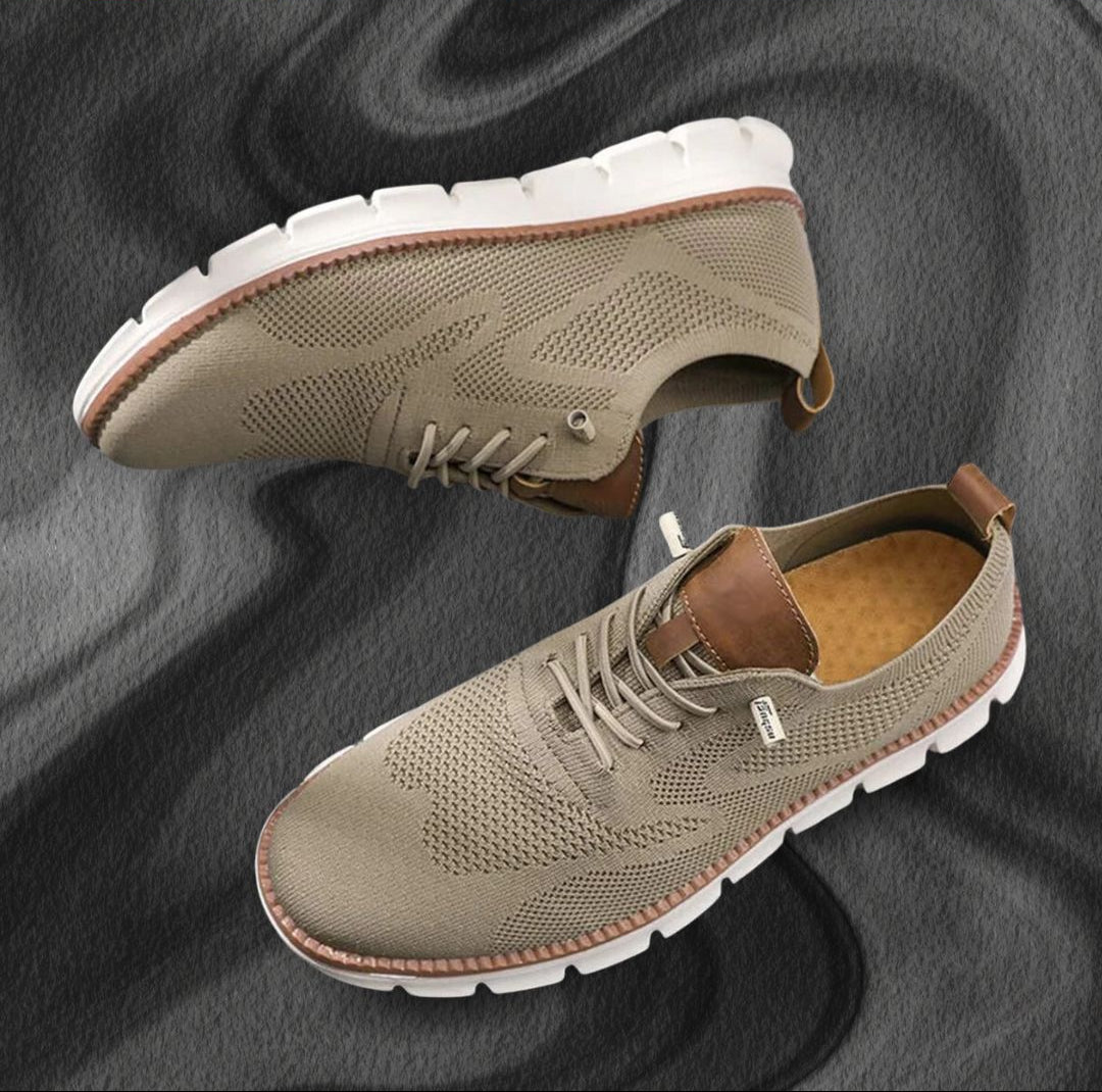 Men's Knit Trainers with Breathable Mesh Upper